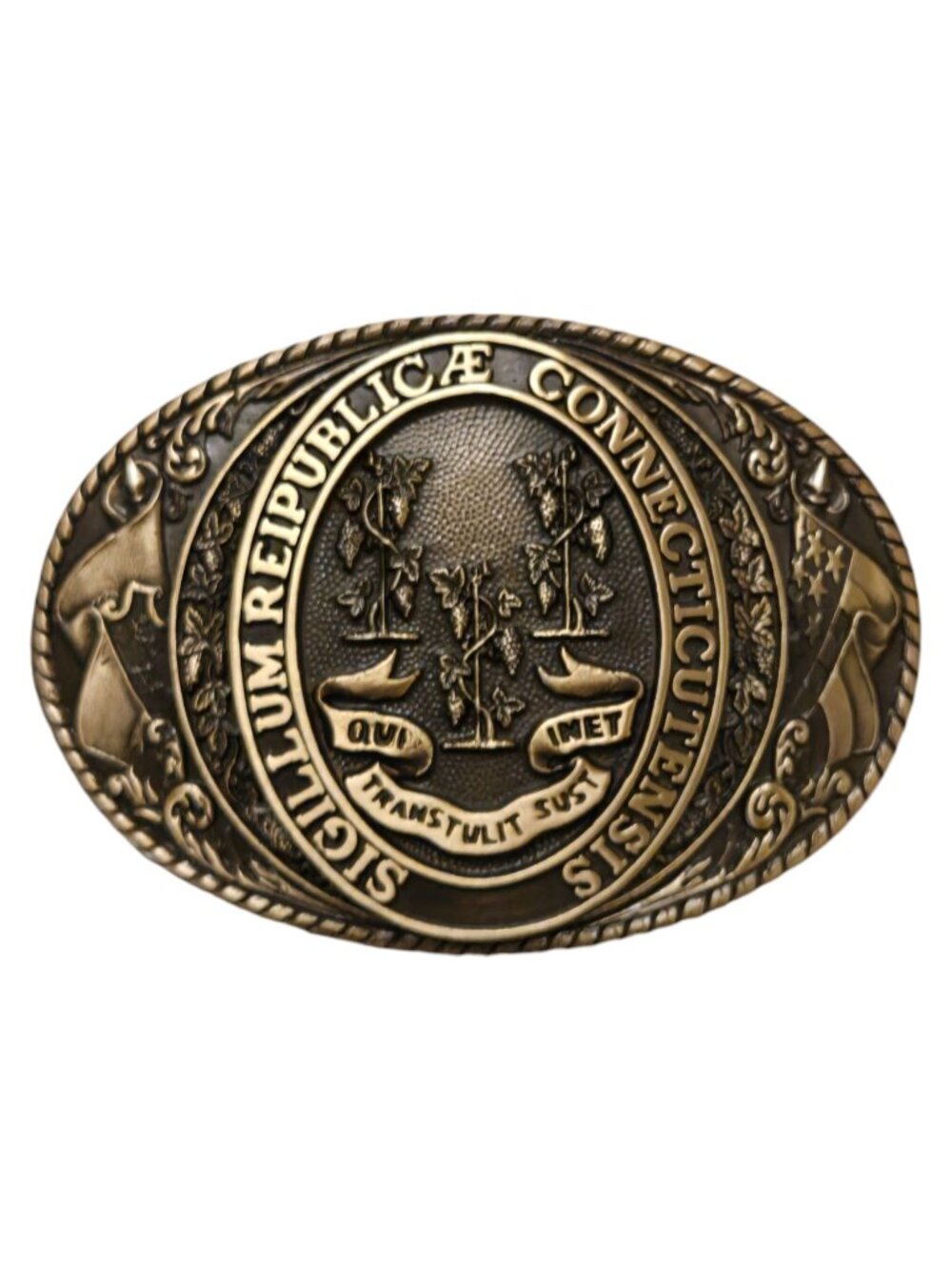 Connecticut Belt Buckle Tony Lama Collection State Series Vintage Western